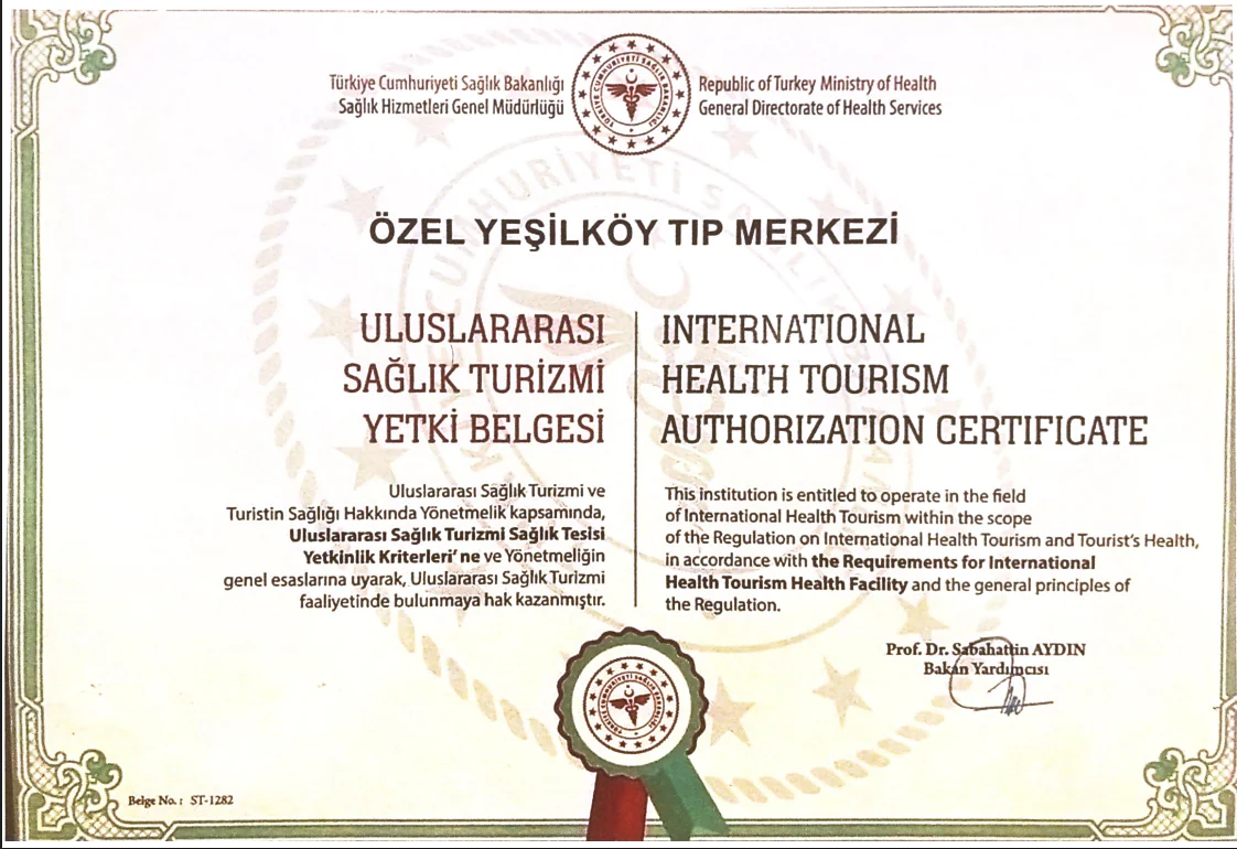 Sağlık Turizmi Sertifikası